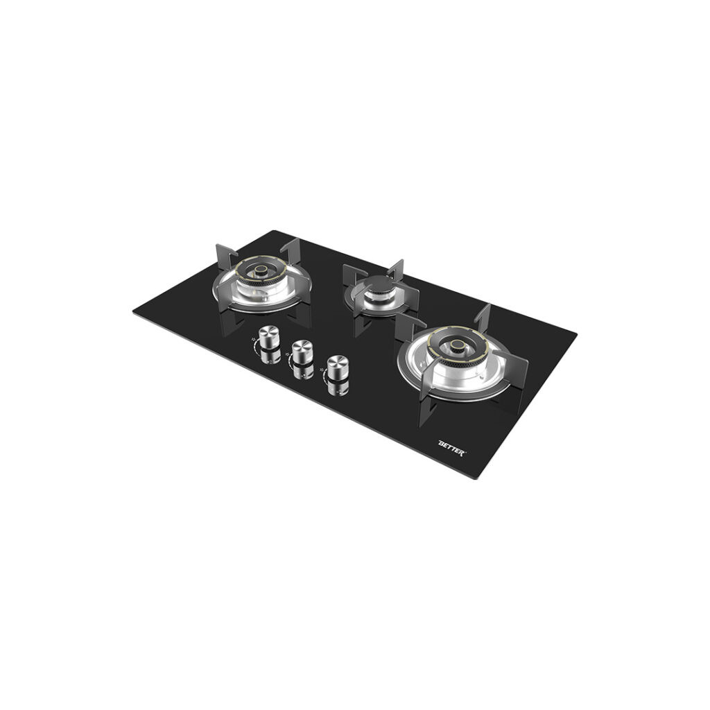 Better AUSSIE TOUGHTEN 3 TEMPERRED GLASS 3 BURNER BUILT IN HOB GAS STOVE Price in Nepal