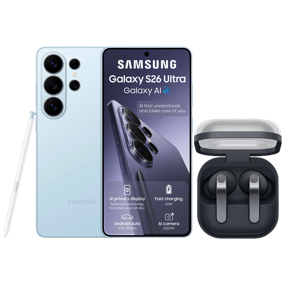 Galaxy S26 Ultra Sky Blue With Buds 4