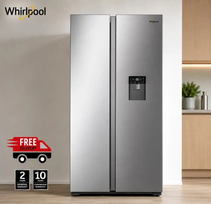 Whirlpool 21611 537L WS SBS WD 534 STEEL (LH) Side By Side Refrigerator Price in Nepal